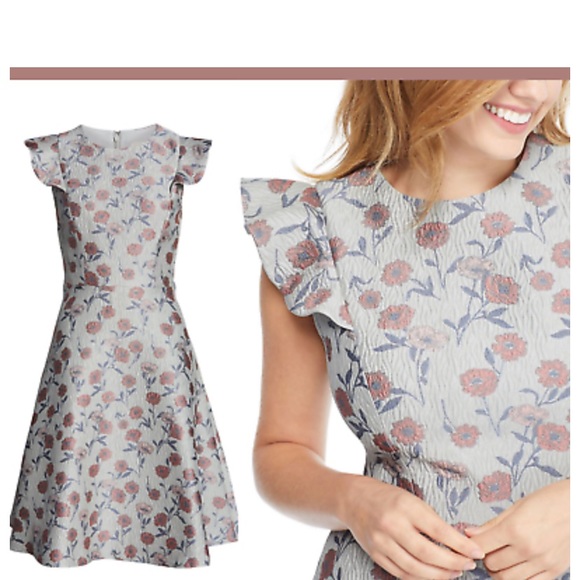 Gal Meets Glam Lola Dancing Daisy Jacquard Dress - Picture 2 of 9